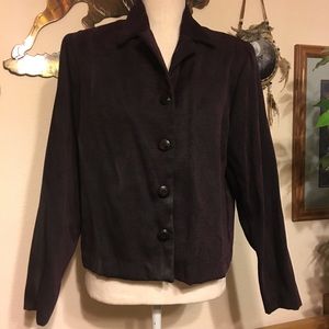 First Option eggplant textured jacket M